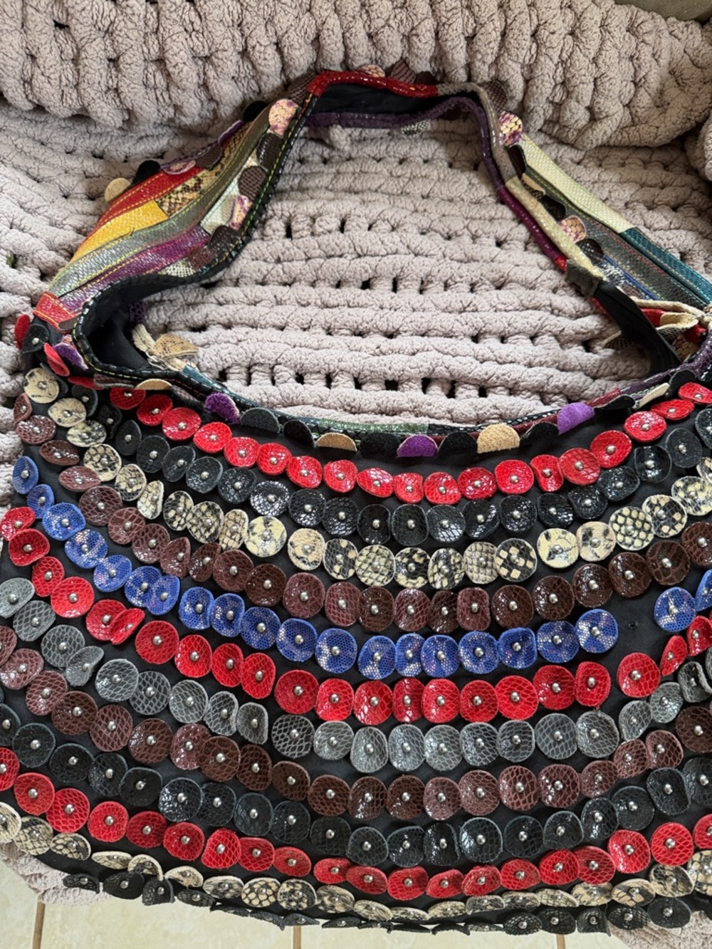Multicolor Sequin Disc Shoulder Bag - Stylish Women’s Shoulder Bag